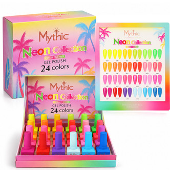 Mythic Neon Gel Collection – 24 Colors + Color Chart