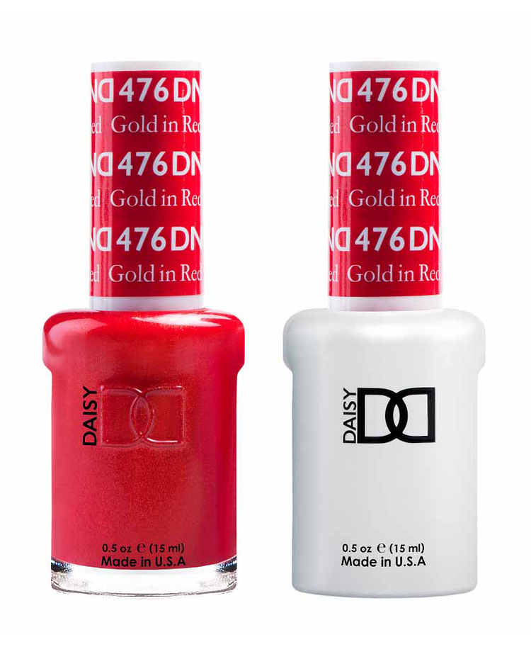 DND Matching Duo .5oz, #476 GOLD IN RED