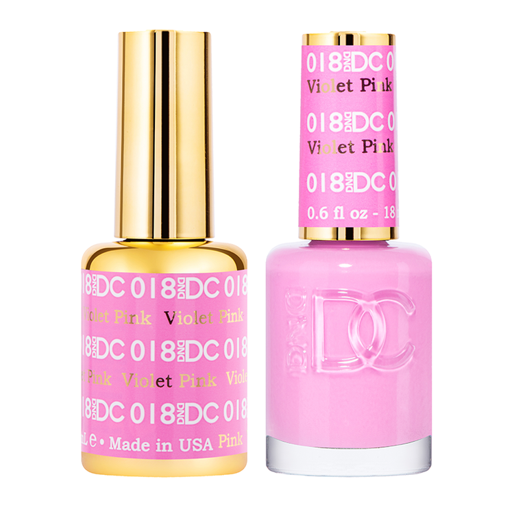 DND DC Matching Duo .5oz, #018 VIOLET PINK