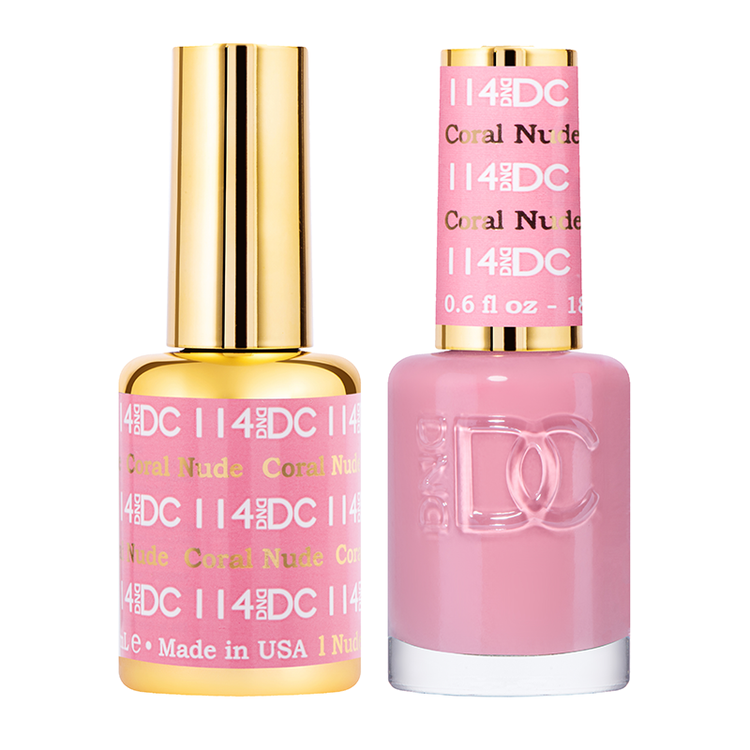 DND DC Matching Duo .5oz, #114 CORAL NUDE