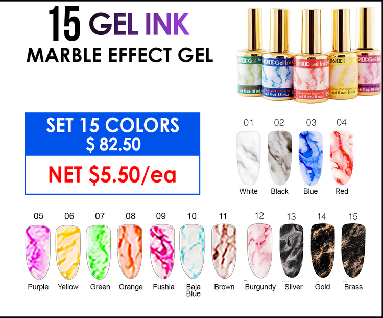 Gel Ink - Complete Set - 15 Colors (#01-#15)