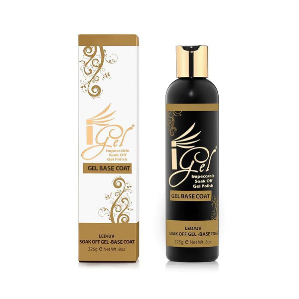 iGel Refill Gel Base Coat 8oz, Buy 1 Get 10 Free .5oz