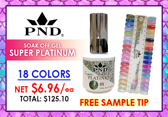 Super Platinum  Soak Off Gel .5 oz - Complete Set - 18 Colors (A01-A18) GET FREE SAMPLE TIP