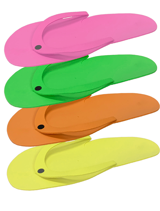 Pedicure Slippers - Button Type - 12 Pairs/bag