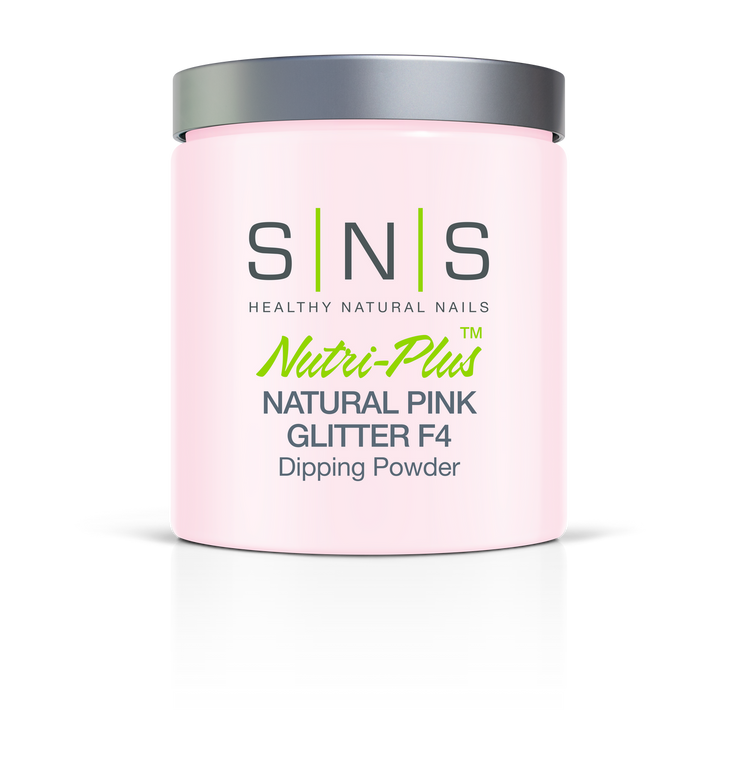 SNS Natural Pink Glitter F4 Dip Powder 16oz