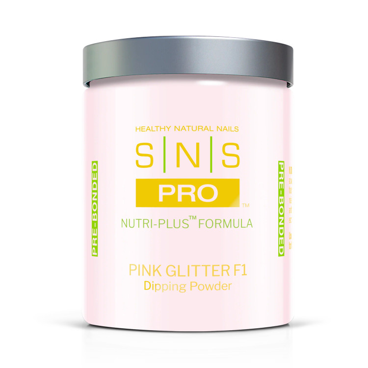 SNS Pink Glitter F1 Dip Powder 16oz