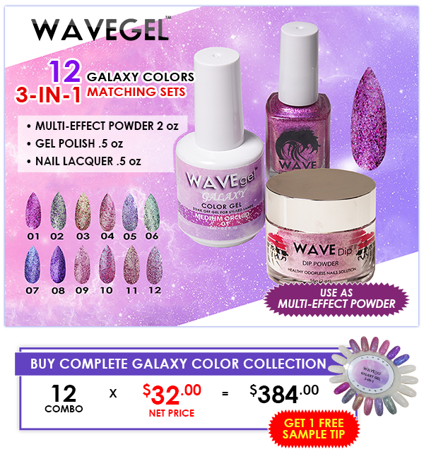 GALAXY 3 in 1 - COMBO - Complete Set - 12 Colors (#01-#12) GET 1 FREE SAMPLE TIP