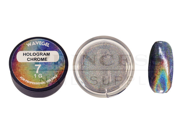 WaveGel Chrome Metal Powder 1g, #07 Hologram Chrome