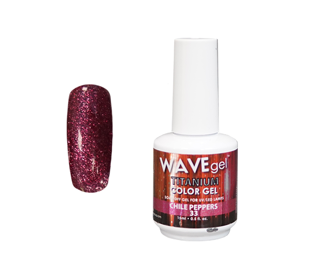 WaveGel Titanium Gel .5oz, #33 Chili Peppers