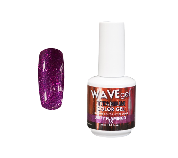 WaveGel Titanium Gel .5oz, #35 Dirty Flamingo