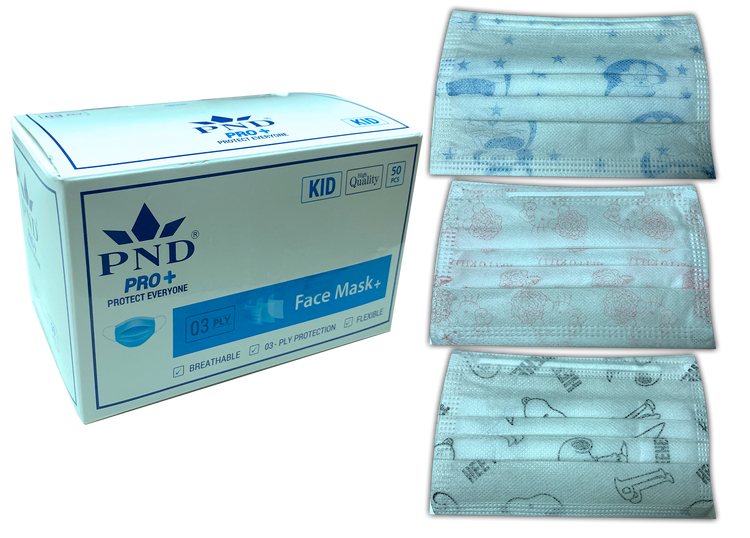 Disposable  3 Ply Kid Face Mask Box/50pc