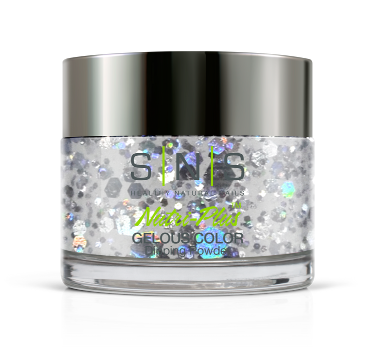 SNS Gelous Dip Powder 1.5oz, HH06 Silver Pagoda