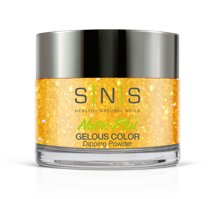 SNS Gelous Dip Powder 1.5oz, CC08 Yellow Dolka Dot Makini