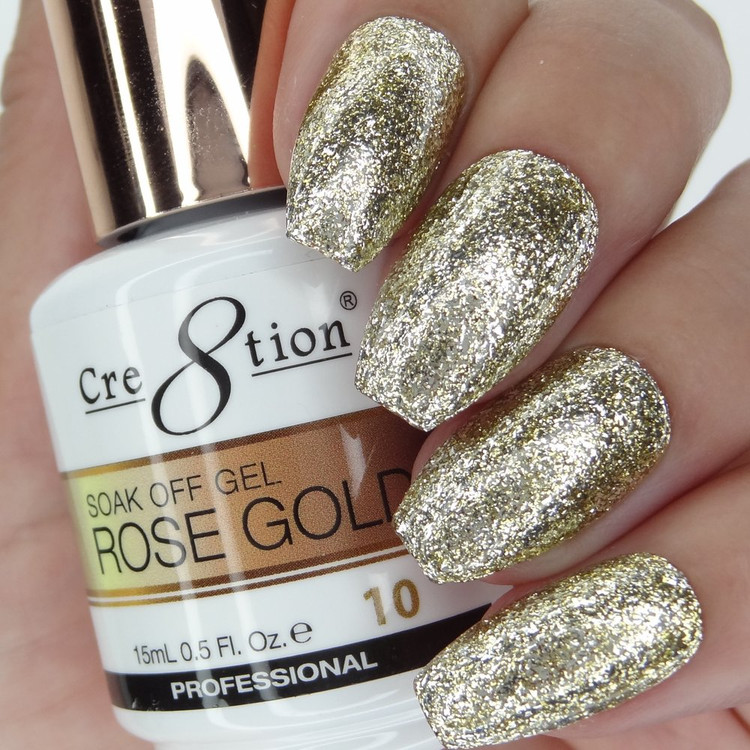 Cre8tion Soak Off .5oz Rose Gold #10