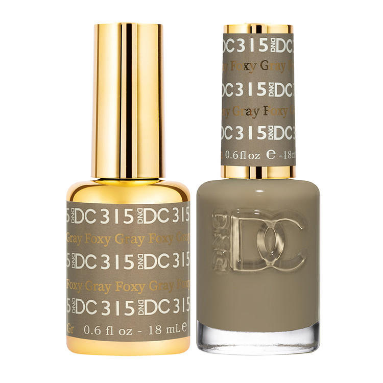 DND DC Matching Duo .5oz, #315 FOXY GRAY