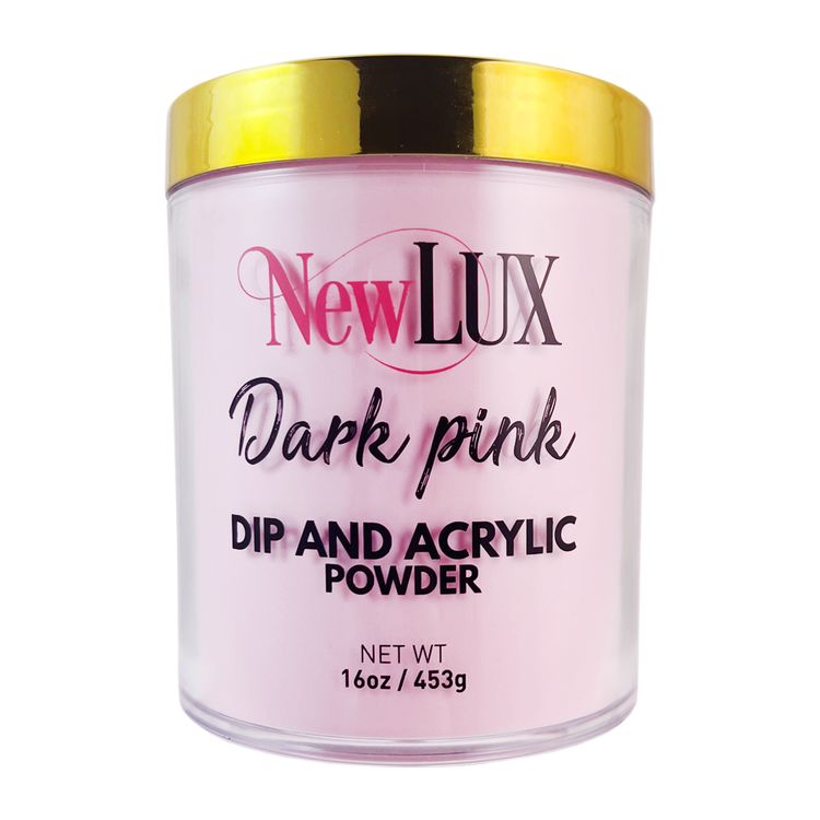 NewLUX Pink & White Powder 16oz, Dark Pink