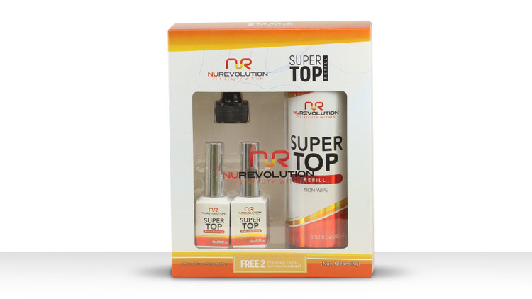Nurevolution Super Top Gel Refill 8.5oz  - Buy 1 Kit Get 12 Free/.5oz