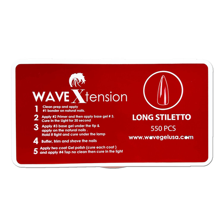 Wave Xtension Nail Tip - Long Stiletto