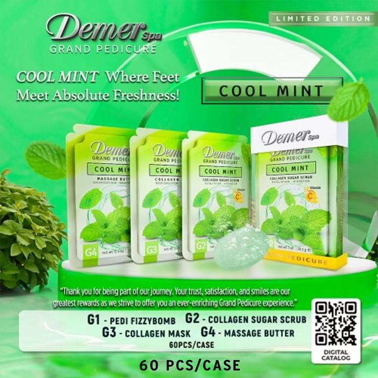 Demer 4-Step Pedicure Case/60, Cool Mint