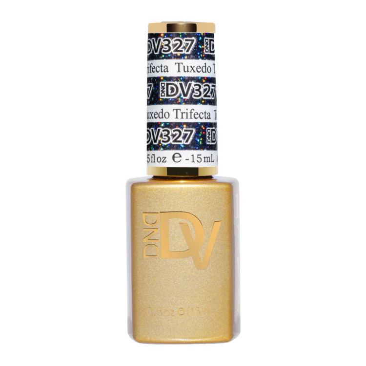 DND Diva Platinum Gel Polish - #327 Tuxedo Trifecta