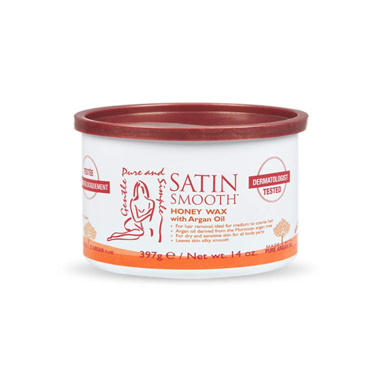 Satin Smooth Case/12, Honey Wax with Argan Oil 14oz