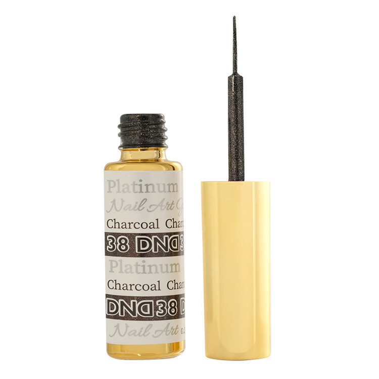 DND Gel Art Liner, #37 Platinum Charcoal