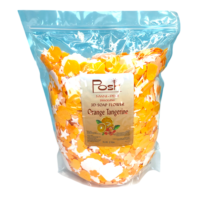 Posh 3D Soap Flower 2lb bag - Orange Tangerine