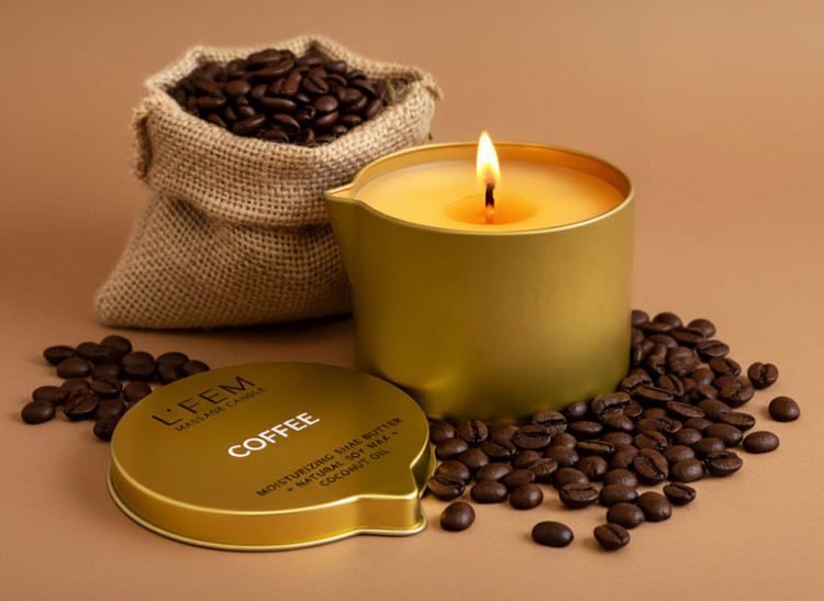 L'Fem 8oz Massage Candle - Coffee