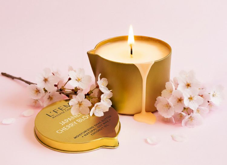 L'Fem 8oz Massage Candle - Japanese Cherry Blossom