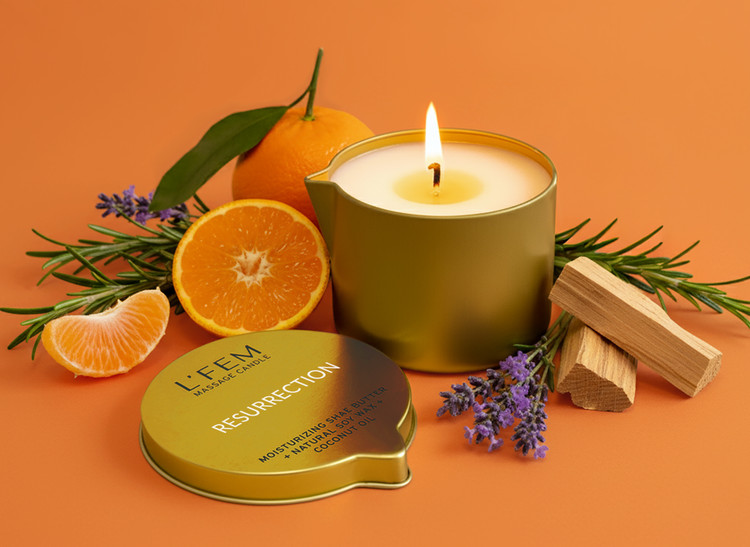 L'Fem 8oz Massage Candle - Resurrection 