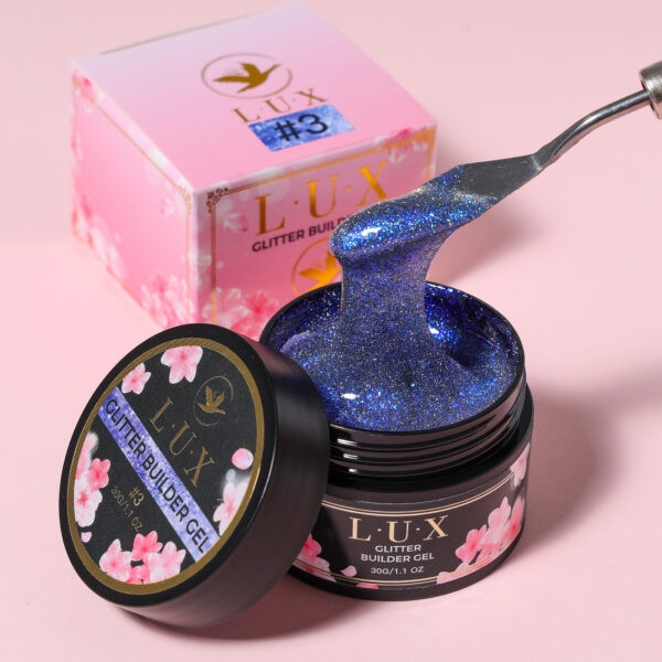 L.U.X Glitter Builder Gel #3