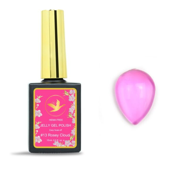 L.U.X Jelly Glass Gel Polish - #13 Rosey Cloud 