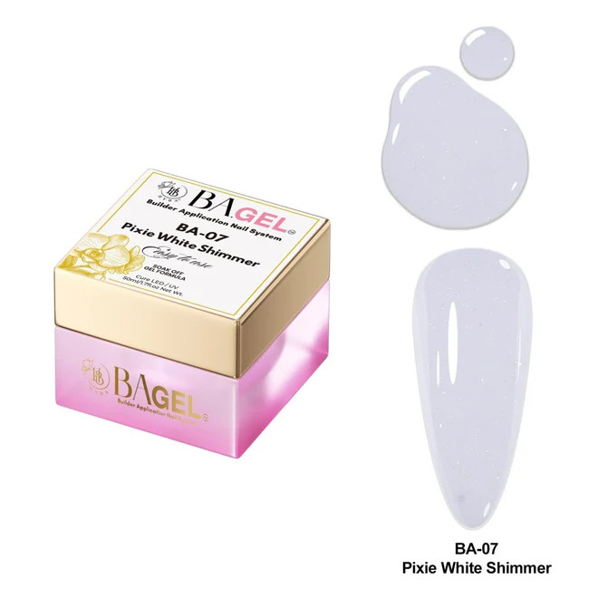 Hyba BA.GEL® Builder Gel System - #BA-07 Pixie White Shimmer