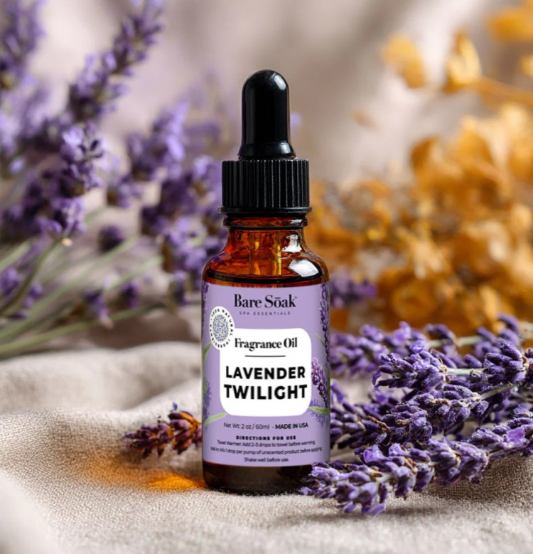 Bare Soak Fragrance Cuticle Oil 2oz , Lavender Twilight 