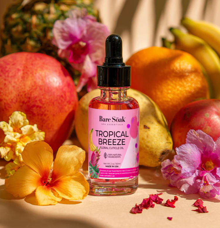 Bare Soak Floral Cuticle Oil 2oz, Tropical Breeze