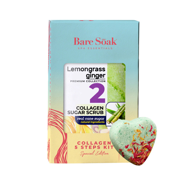 Bare Soak Collagen 5 Step Case/50, Lemongrass Ginger