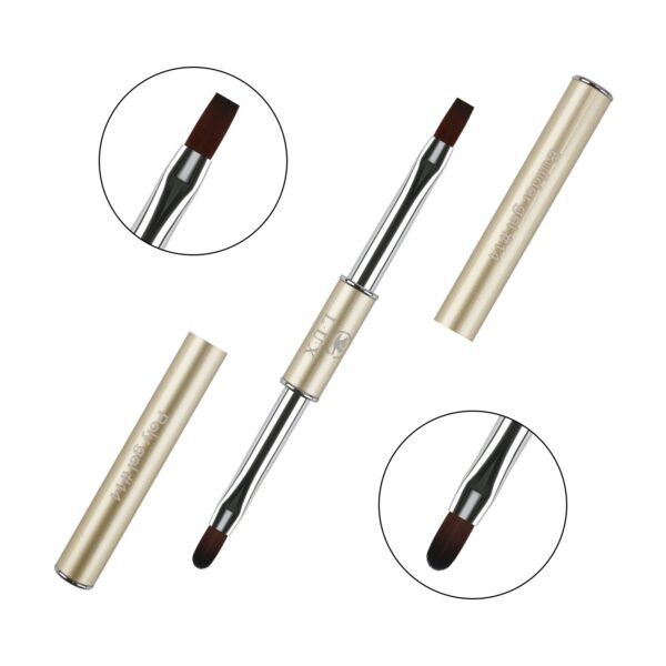 L.U.X Dual Art Pro #14 Gel & Poly Gel Brush 
