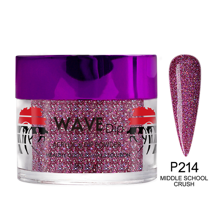 WaveGel Simplicity Dip & Acrylic, #214 Middle Scholl Crush 