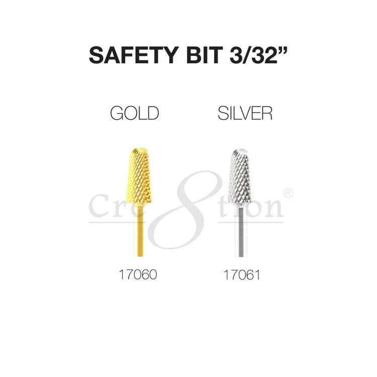 Cre8tion Safety Bit 3/32 Gold or Silver 