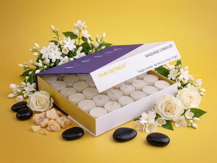 L'Fem Tealight Candle Box/72pcs, Thai Retreat
