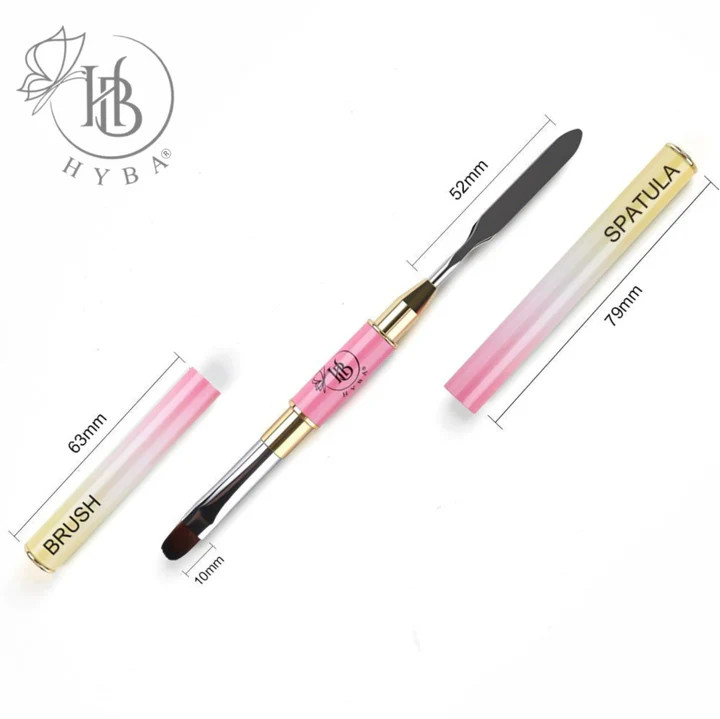 Hyba #15 HYBRID Nail Gel Dual Brush + Spatula