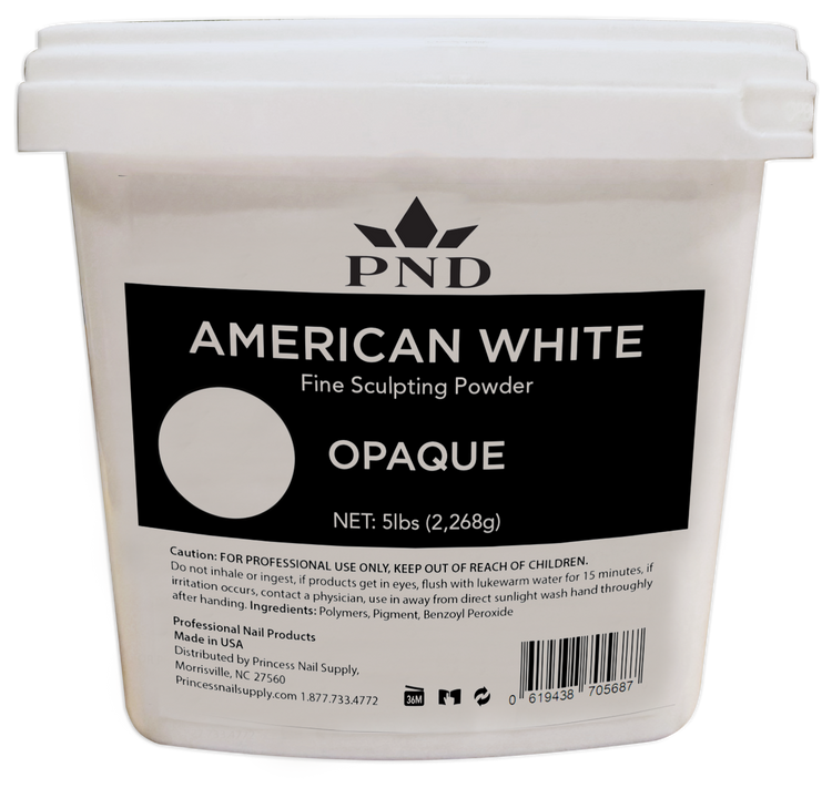 PND Pink & White Acrylic Powder 5lbs, American 