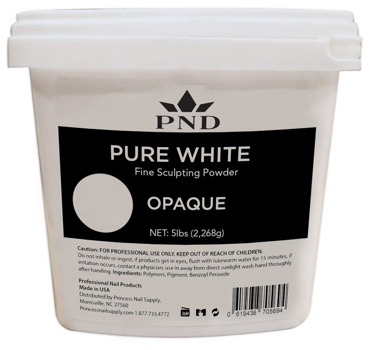 PND Pink & White Acrylic Powder 5lbs, Pure white 