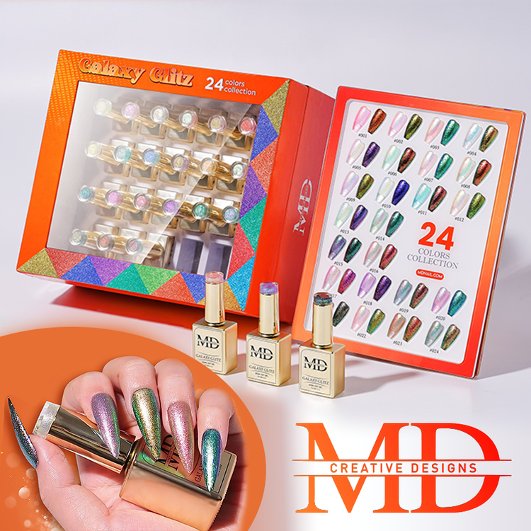 MD Galaxy Glitz Gel Kit/24 Colors 