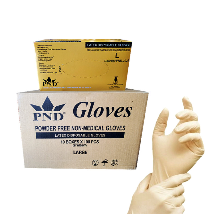 PND Latex Disposable Gloves/Large (Sold by Case/10 Boxes) 
