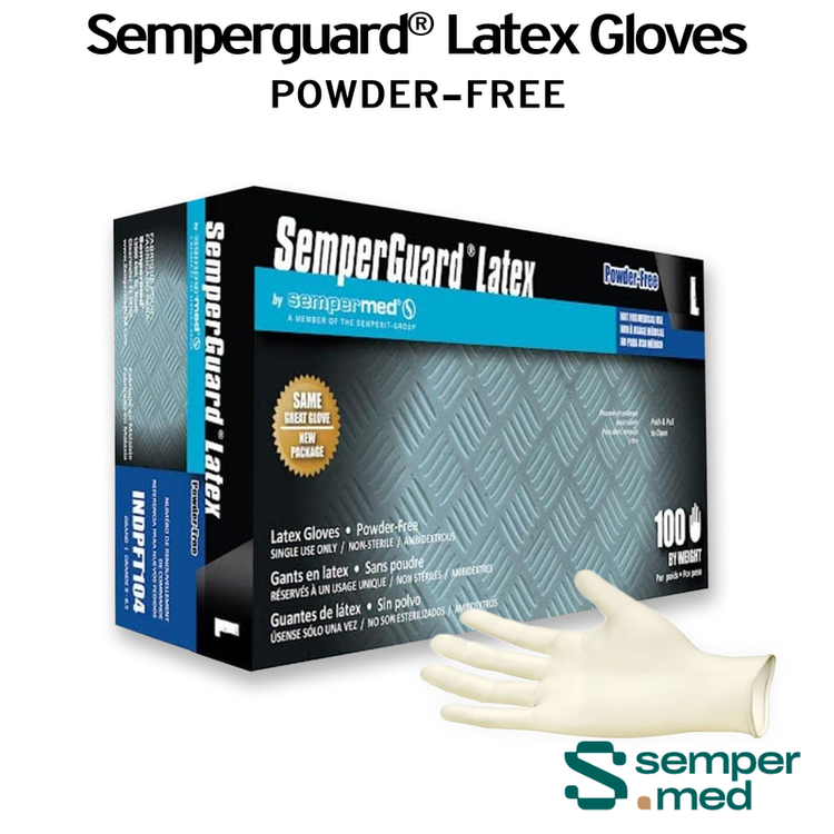 SemperGuard Latex Gloves - Large (Sold By Case/10 Boxes) 