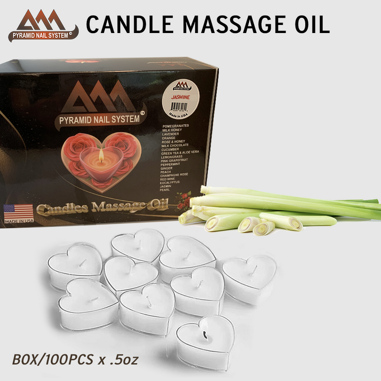 Pyramid Massage Candle Tealight Box/100, Lemongrass
