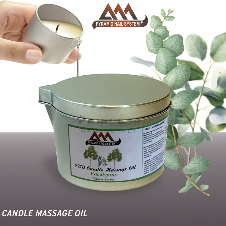 Pyramid Massage Candle 4oz Jar, Eucalyptus 