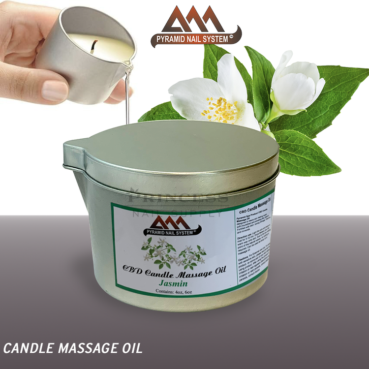 Pyramid Massage Candle 4oz Jar, Jasmine