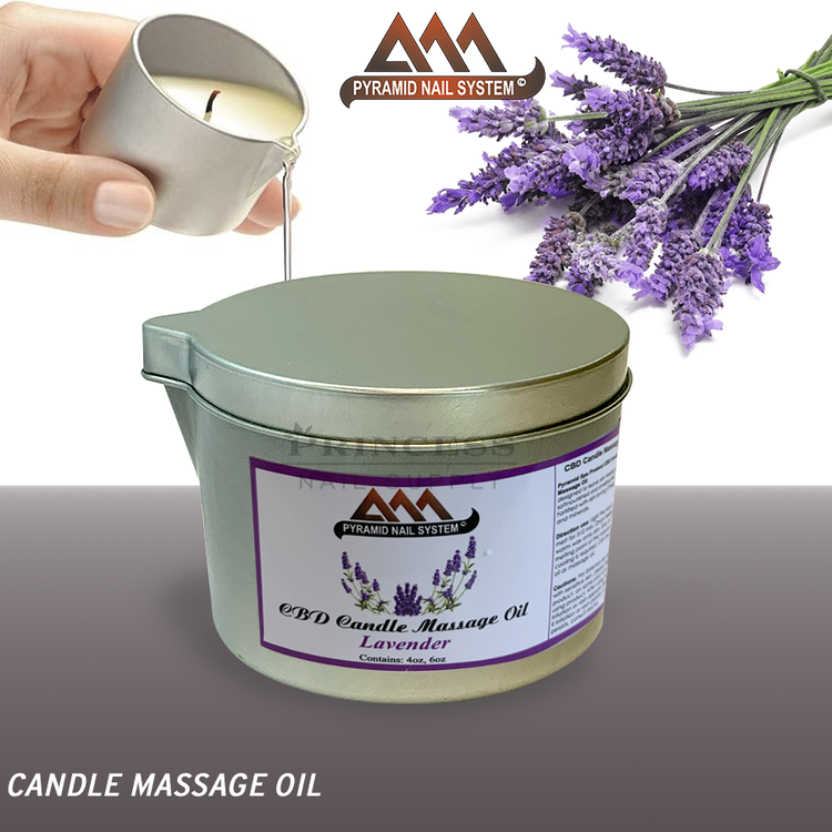 Pyramid Massage Candle 4oz Jar, Lavender
